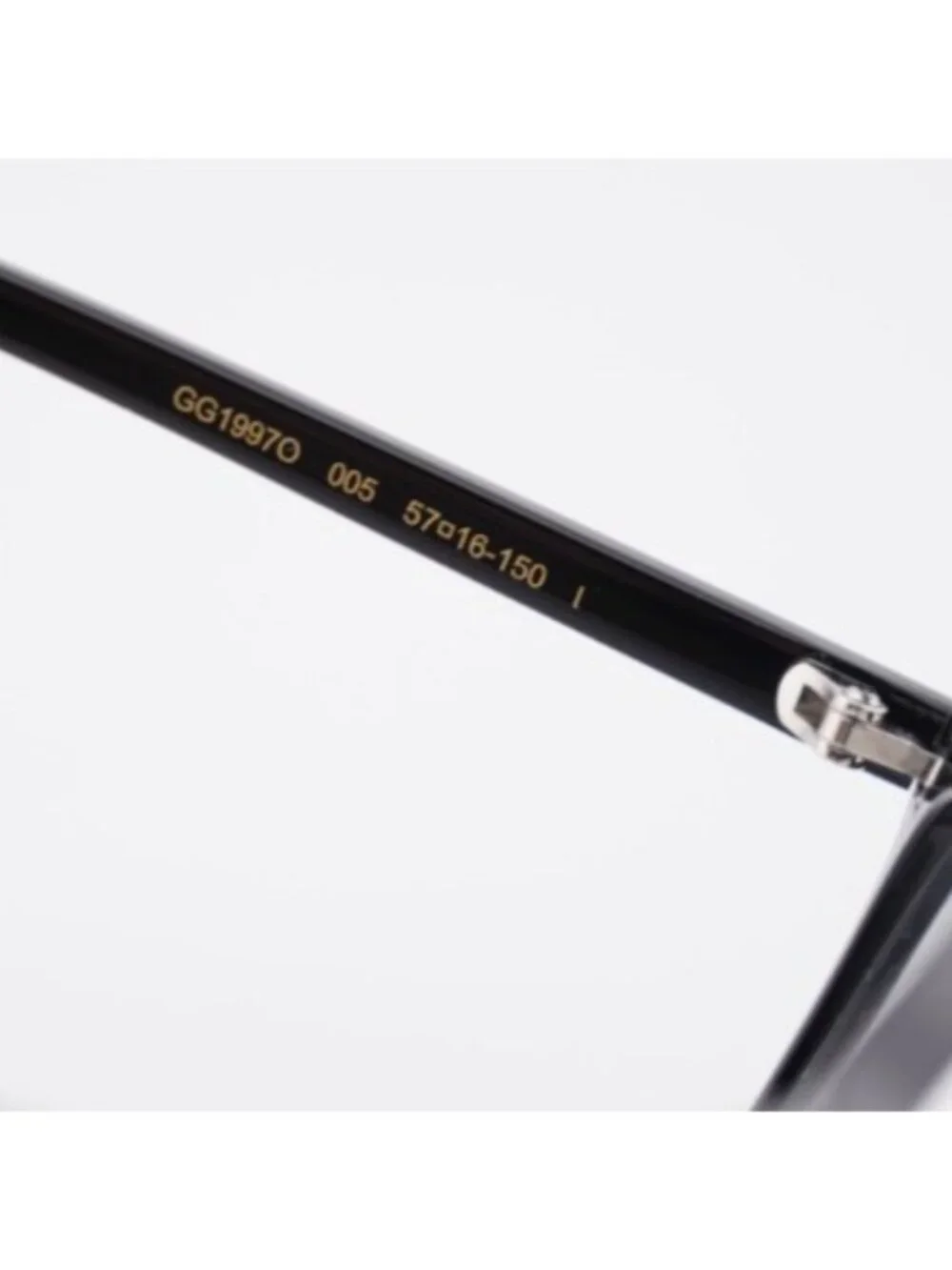 Gucci GG1997O 005 Eyeglasses Black 57mm Rectangle Frame